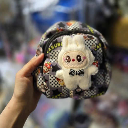 بادی بگ طرح لبوبو پیکسل دار مشکی