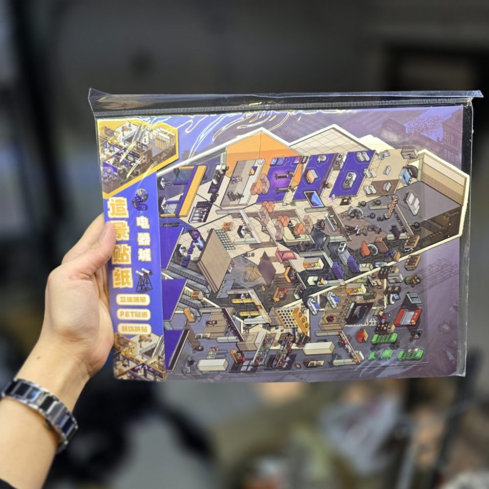 استیکر سه بعدی سایز بزرگ طرح فروشگاه