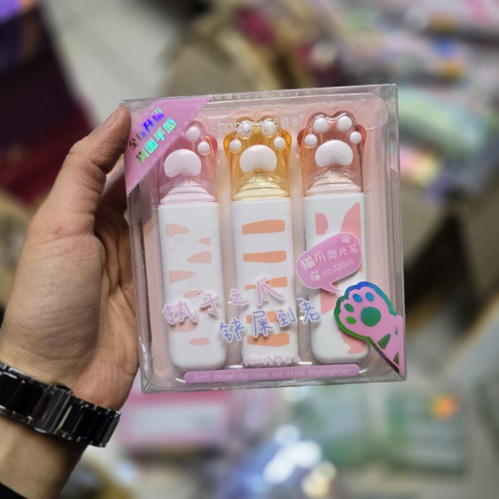 هایلایت بسته 3 عددی پنجه بزرگ طیف رنگی صورتی