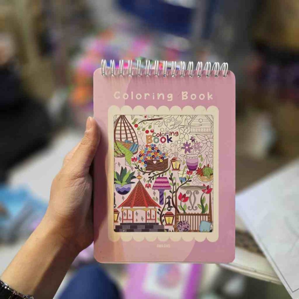 دفتر رنگ آمیزی بزرگسال 30برگ رنگ بنفش