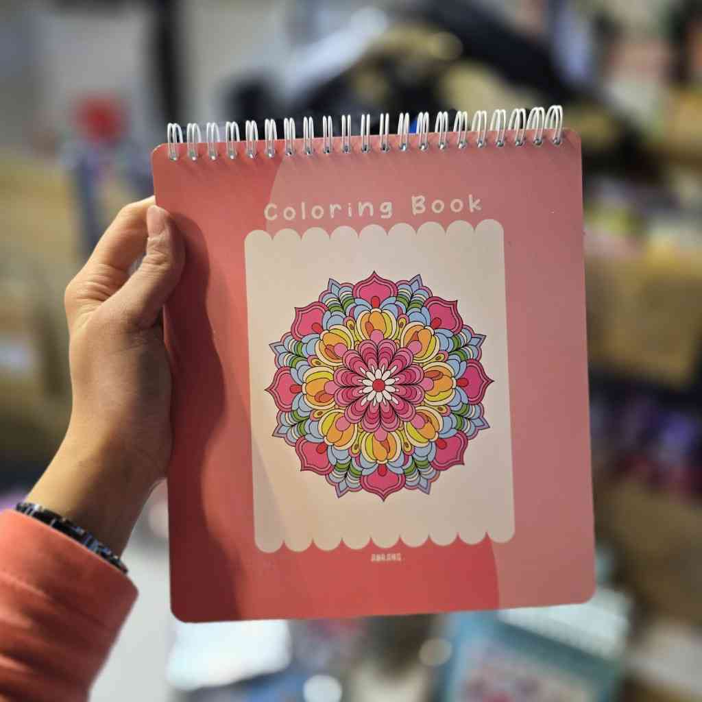 دفتر رنگ آمیزی سری ماندالا 42برگ گلبهی