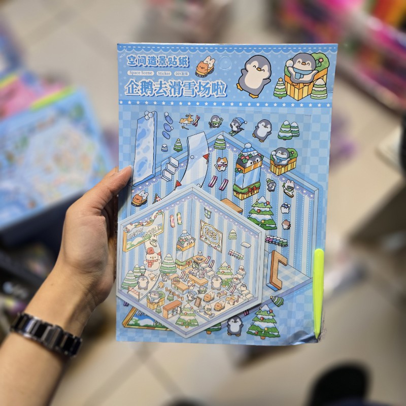 استیکر سه بعدی طرح پنگوئن