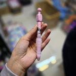 خودکار پاکن دار مدل میکروفون کرومی صورتی