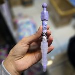 خودکار پاکن دار مدل میکروفون کرومی بنفش