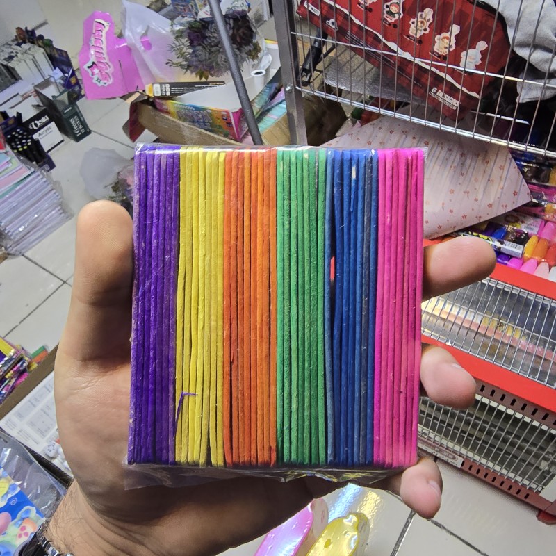 چوب بستنی باریک رنگی