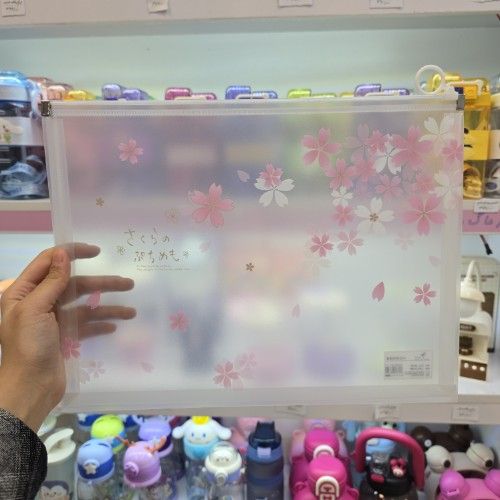 پوشه زیپی مغار دار سایز a4 شکوفه