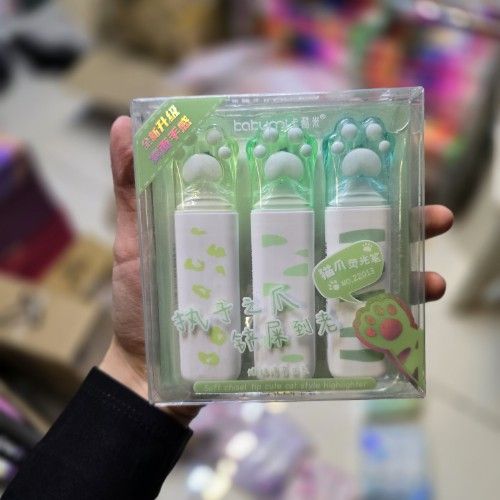 هایلایت بسته 3 عددی پنجه بزرگ طیف رنگی سبز