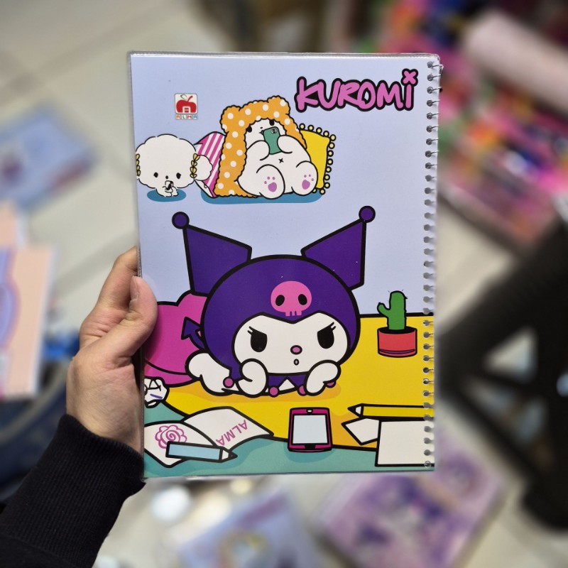 دفتر 60 برگ مجلد سیمی نهال طرح کرومی درازکشیده