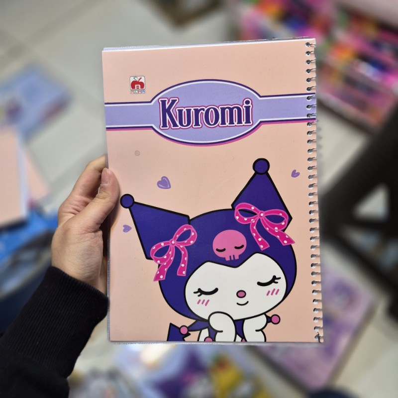 دفتر 60 برگ مجلد سیمی نهال طرح کرومی و بستنی