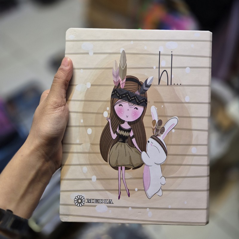 کلاسور 100برگ سایز A5 طرح دختر و خرگوش