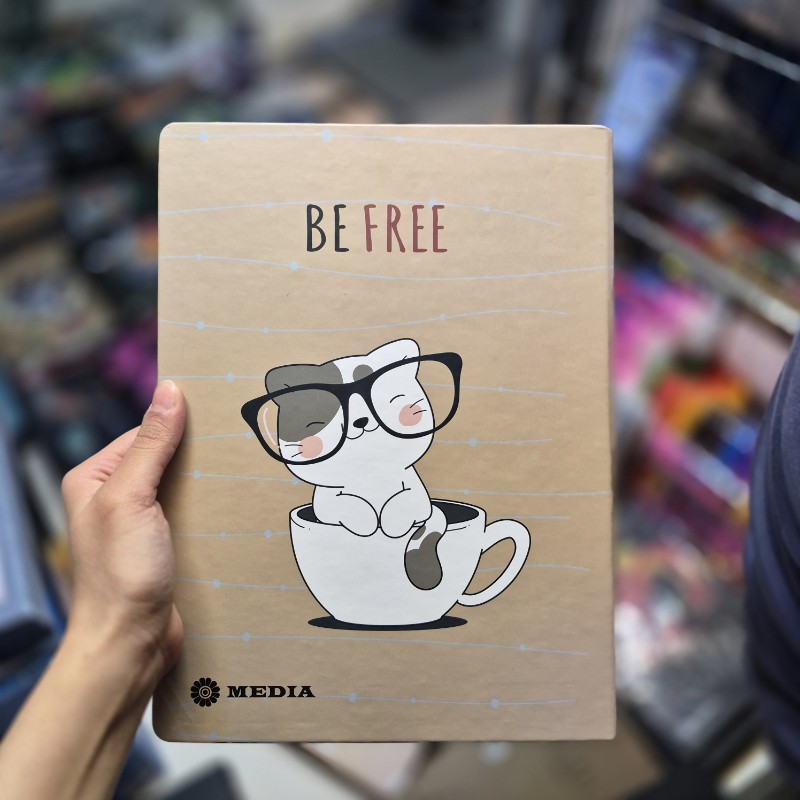 کلاسور 100برگ سایز A4 طرح گربه استکان