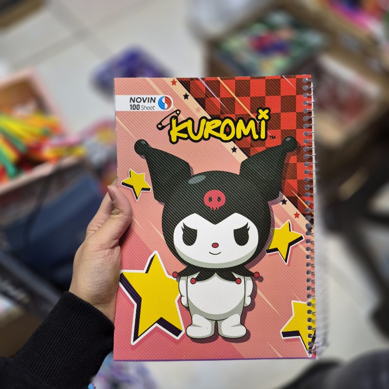 دفتر 80برگ سیمی کرومی قرمز