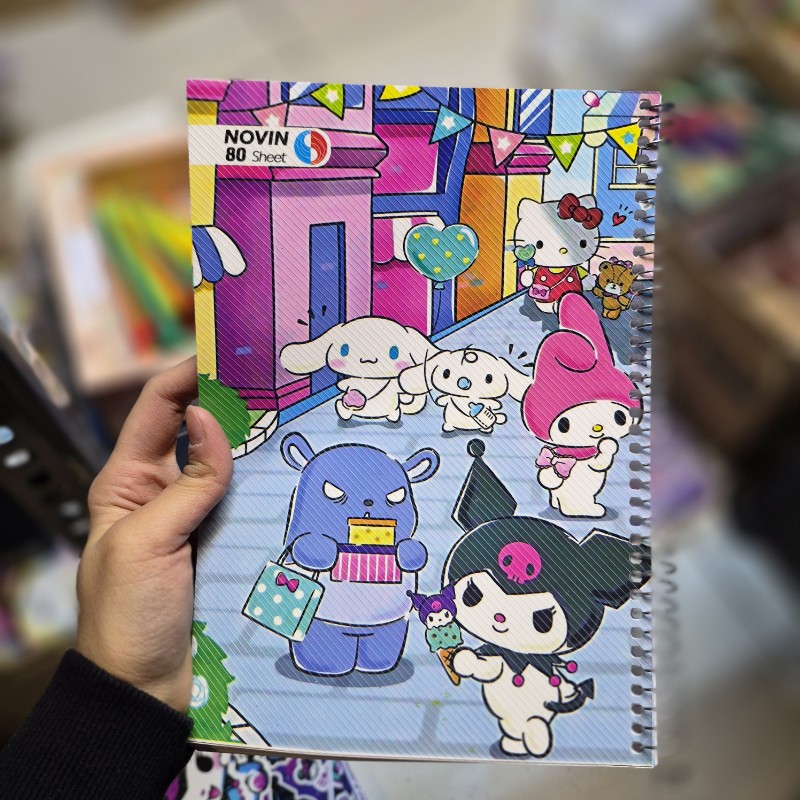 دفتر 80برگ سیمی کرومی دسته جمعی