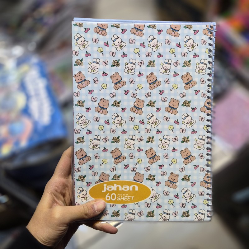 دفتر 60 برگ جهان طرح خرس