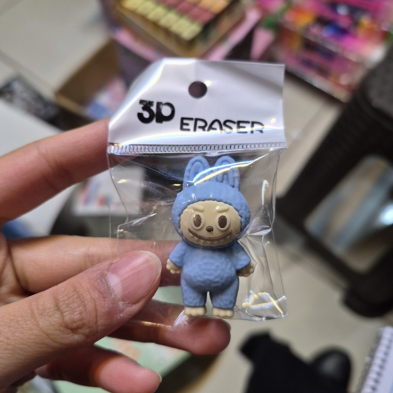 پاک کن طرح لبوبو رنگ آبی