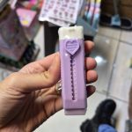 پاک کن کاتری قلبی رنگ بنفش