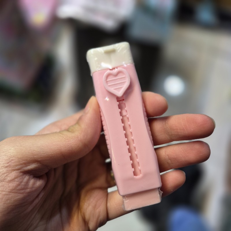 پاک کن کاتری قلبی رنگ صورتی