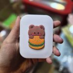 ست شانه و آینه جیبی رنگ سفید