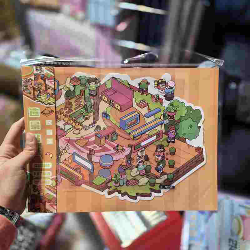 استیکر سه بعدی سایز بزرگ 2ورقی طرح رستوران