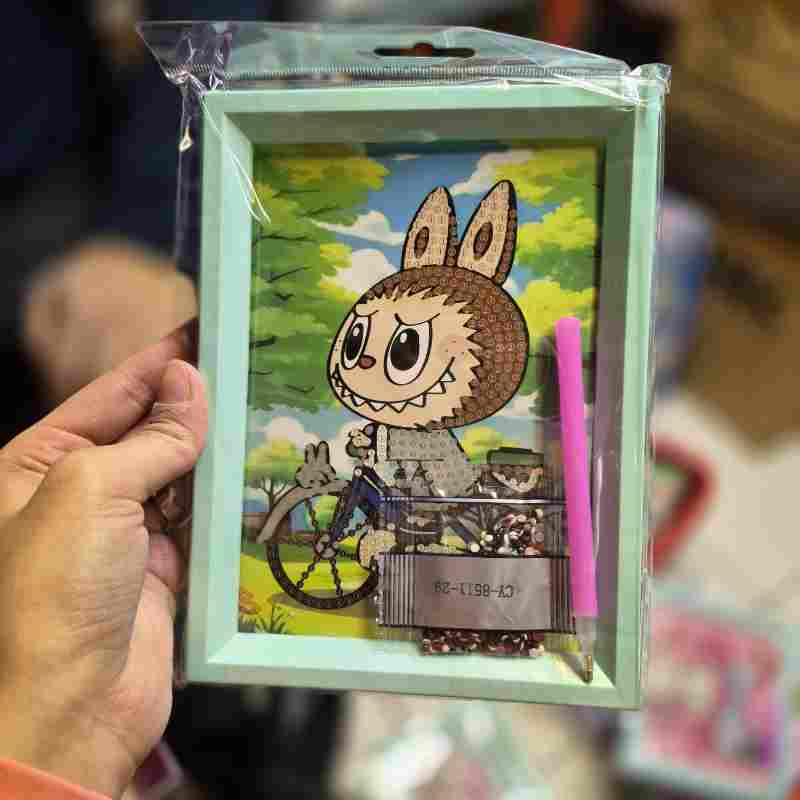 نقاشی الماسی قابدار 13 در 18 طرح دوچرخه