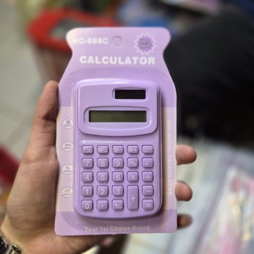ماشین حساب دانش آموزی پاستلی رنگ بنفش