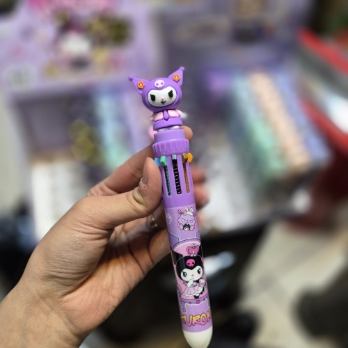 خودکار 10 رنگ طرح کرومی بنفش