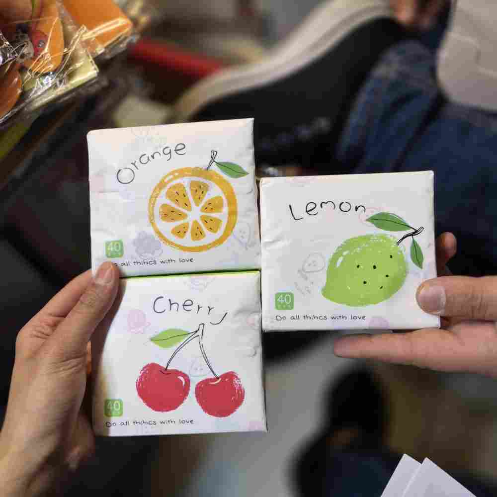 دستمال کاغذی 40 برگ طرحدار طرح میوه کد9071