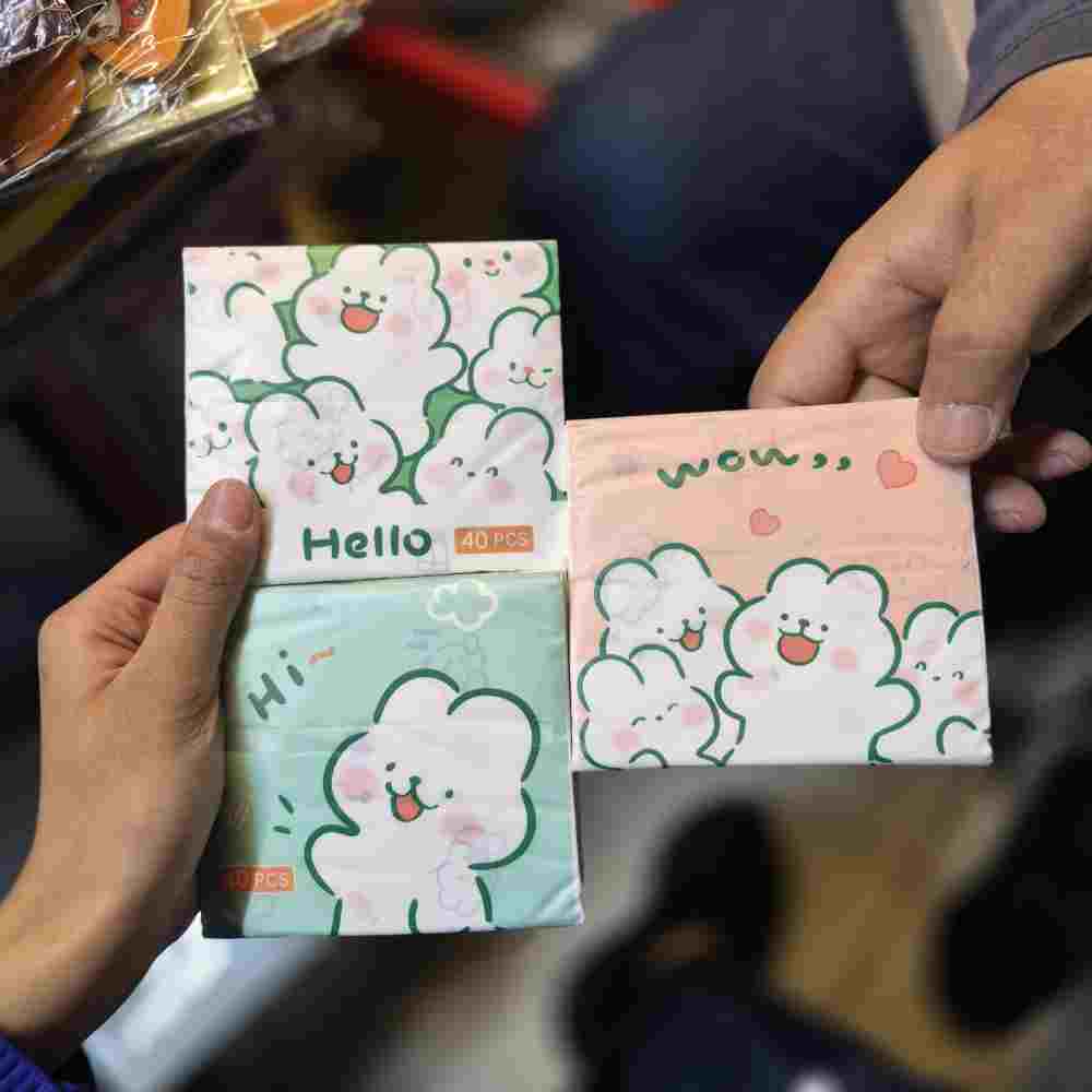 دستمال کاغذی 40 برگ طرحدار طرح خرگوش کد9072