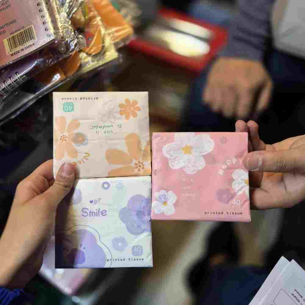 دستمال کاغذی 40 برگ طرحدار طرح گل کد9061