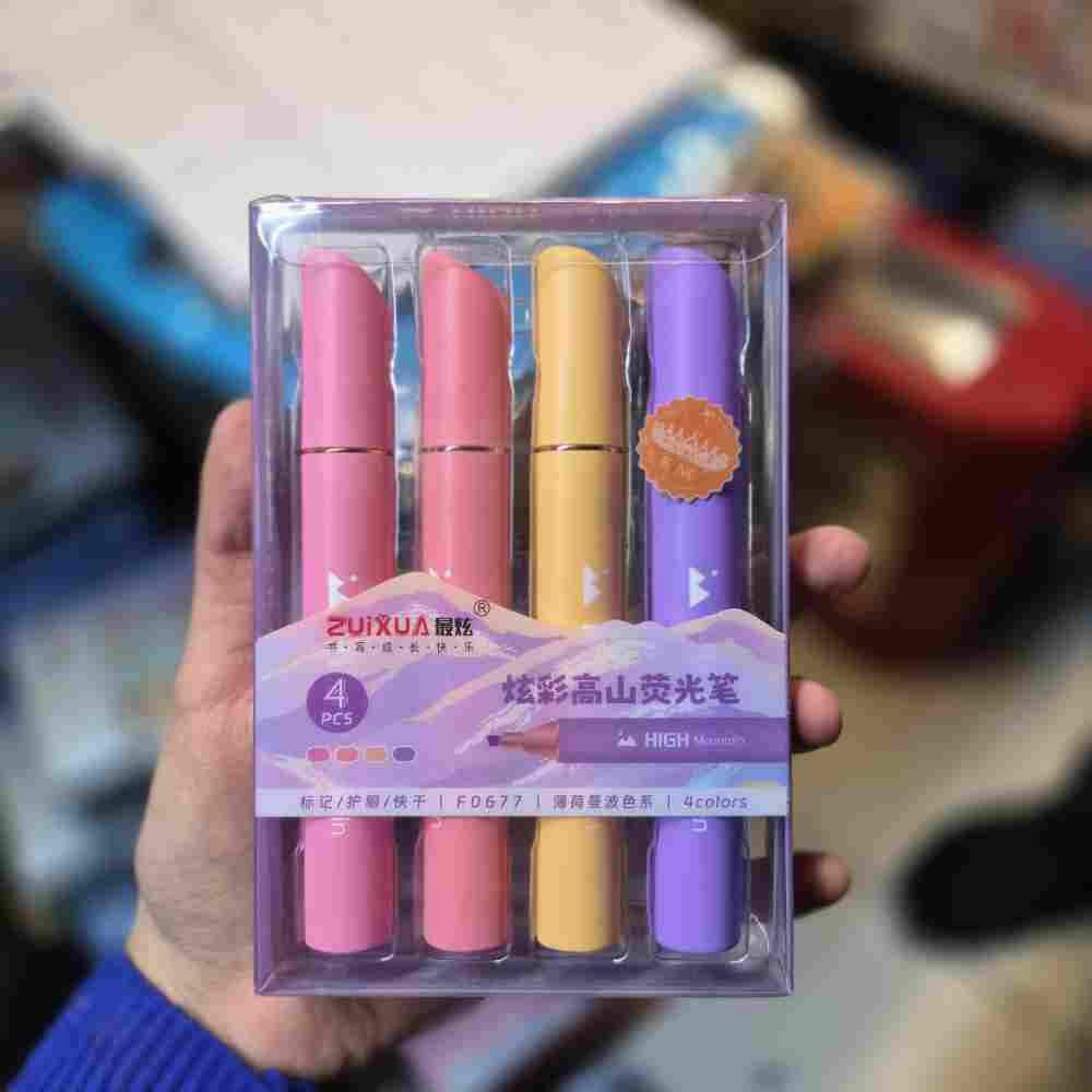 هایلایت بسته 4عددی طیف رنگی صورتی زیوکسا کد0677