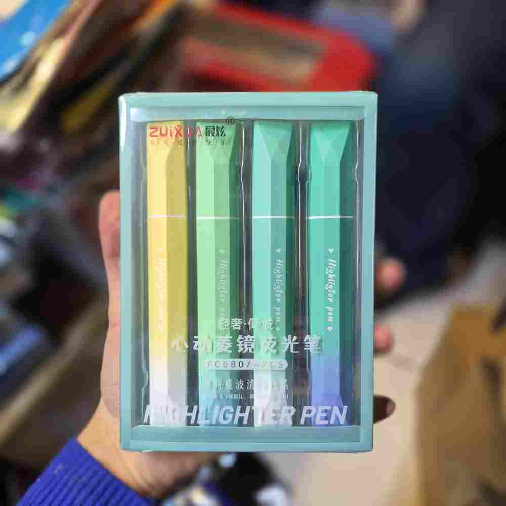 هایلایت بسته 4عددی طیف رنگی سبز زیوکسا کد0680