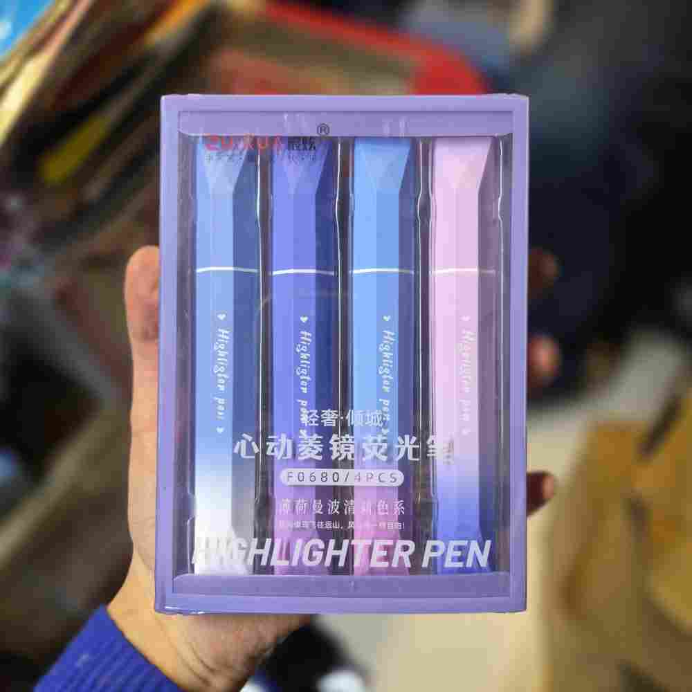 هایلایت بسته 4عددی طیف رنگی بنفش زیوکسا کد0680