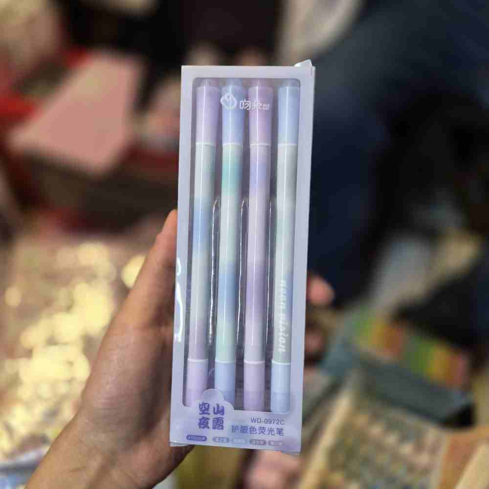هایلایت بسته 4عددی بلند دو سر طیف رنگی آبی