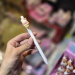 خودکار فانتزی آبی بدنه شیشه ای سفید - Image 2