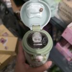 تراول ماگ 450 میل دماسنج دار بند دار خرسی - تصویر 4