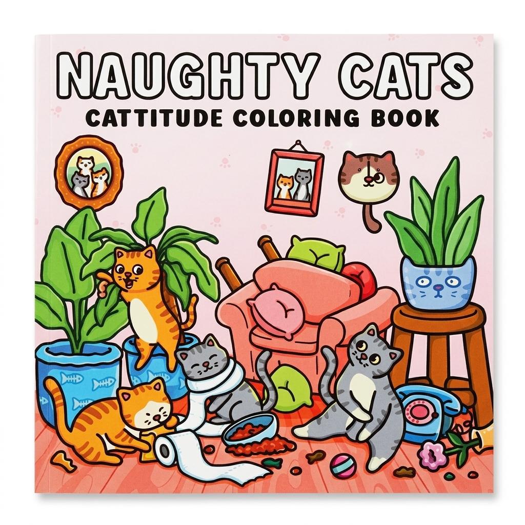 HooshaAI_2026_10_10_225633 کتاب رنگ آمیزی رنگیکا طرح NAUGHTY CATS